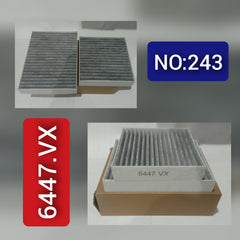 Cabin Air Filter 6447.VX &  E2967LC-2 & LAK191 Compatible With DS & PEUGEOT Tag 243