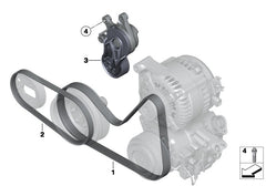 Belt Tensioner With Pulley 11287594969 11287622787 Compatible with  BMW 1 Series (F20)  & 3 Series (F30, F80) & 3 Gran Turismo (F34) & 5 Series (F10) & 5 Gran Turismo (F07) & X1 (E84) & X3 (F25)