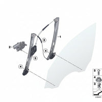 Front Right Glass Machine 51337281882 Compatible With BMW 1 (F20)