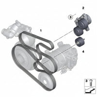 Belt Tensioner With Pulley 11287823199 11288507416 11288512233 Compatible With BMW 3 Series (E90) & 5 Series (F10) &  7 Series (F01, F02, F03, F04) & X5 (F15, F85) & X6 (F16, F86)