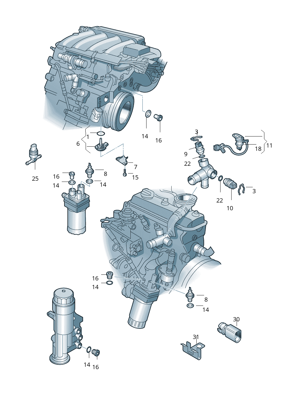 Oil Level Sensor 06E907660 Compatible With AUDI A8 D3 (4E2, 4E8) | A8 / S8 | A8L & Q3 (8UB, 8UG) & Q7 (4LB)