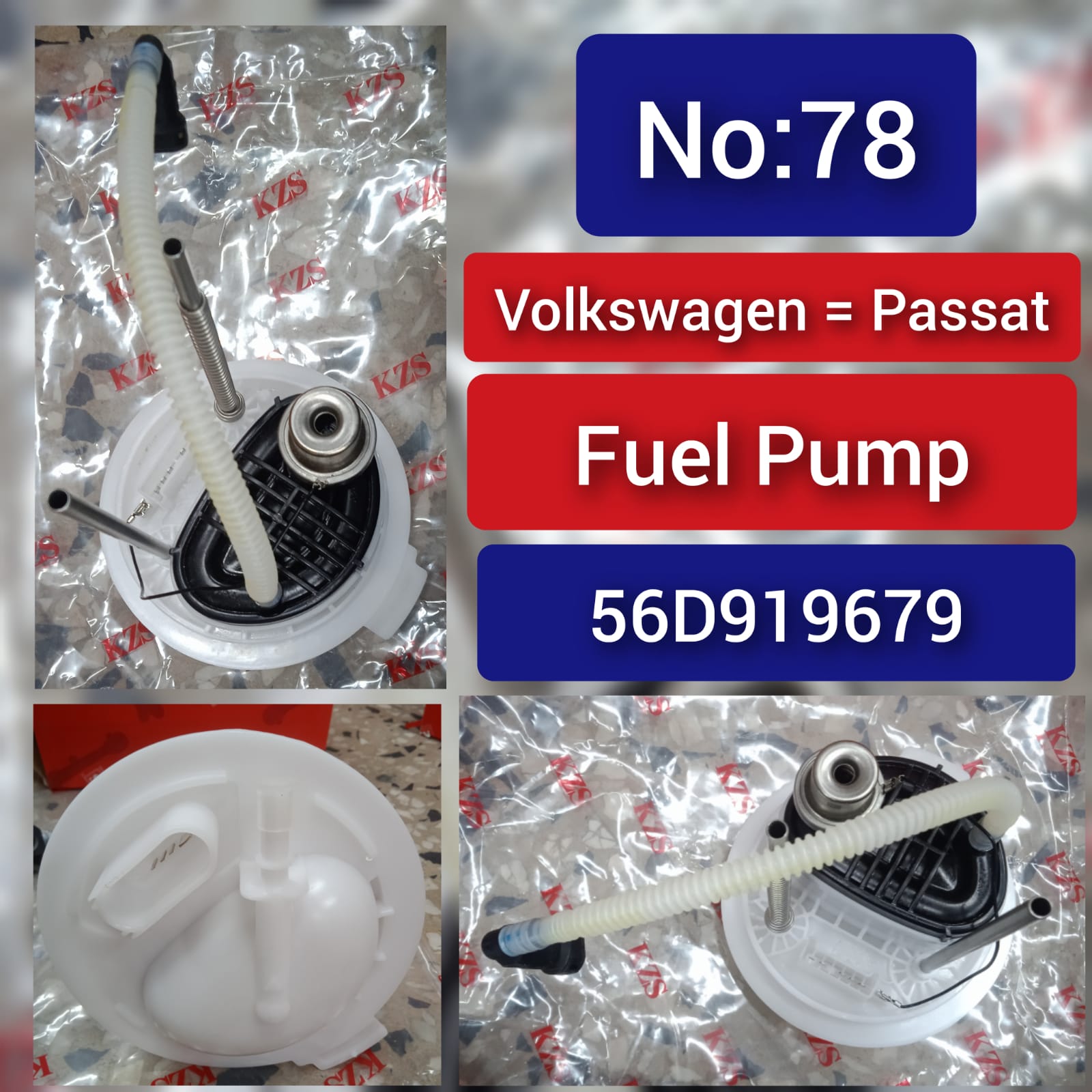 Fuel Pump 56D919679 Compatible With VW AMEO (631) & GOLF VII Van (5G1) & PASSAT B7 (362)  Tag-F-78