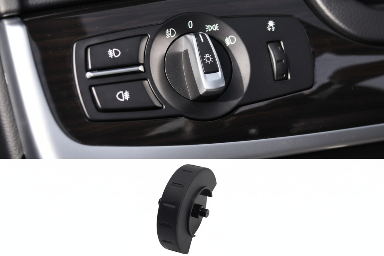 Headlight Switch Roller Knob 61316803965 61316803965-1 Compatible With  BMW 5 Series (F10) 5 Gran Turismo (F07)7 (F01, F02, F03, F04) X3 (F25)7 (F01, F02, F03, F04) X3 (F25)