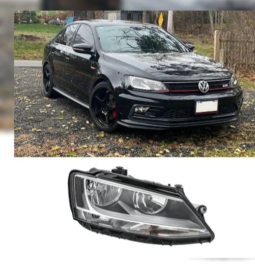 Headlight Headlamp Left Headlight Headlamp Left 1EL010395-11 & Right 1EL010395-21 (Without Blaster) Compatible With Volkswagen  Jetta MK6 (Helogen)