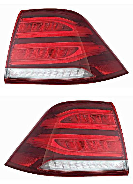 Tail Light Rear Lamp Compatible With MERCEDES-BENZ M-CLASS (W166) & GLE W166 (2015-2018) Tail Light Rear Lamp Left A1669065501 & Right A1669065601 Tag-TLM-103