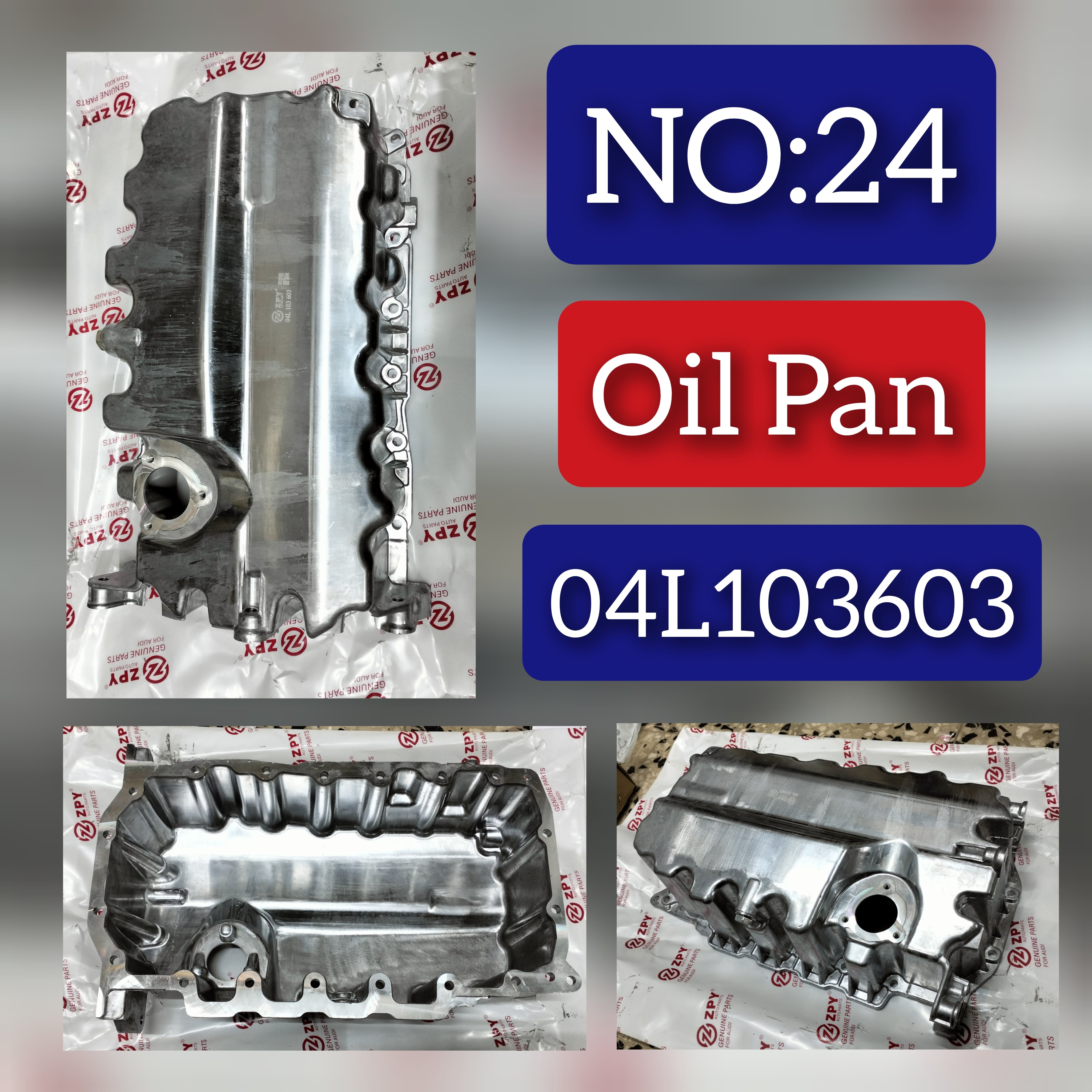 Oil Pan 04L103603 Compatible With AUDI A3 Limousine (8VS, 8VM) | A3 / S3 & Q3 8UB, 8UG & SKODA OCTAVIA III 5E3, NL3, NR3  & VOLKSWAGEN ,POLO 2017-2022 Tag-OP-24