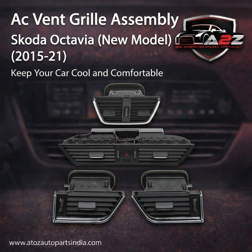 Black Ac Vent Grille Assembly Center 5E0820951  Right 5E0820951  Left 3VD819701  Rear 5ED819203 Left 5E0819701-A  Right 5E0819702-A Compatible With Skoda Octavia (New Model)
