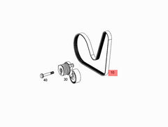 Multi Rib Belt 5PK1745 A0029934896  Compatible With MERCEDES-BENZ A-CLASS (W176) B-CLASS Sports Tourer (W246, W242) CLA Coupe (C117) GLA-CLASS (X156) (CONTINENTAL)