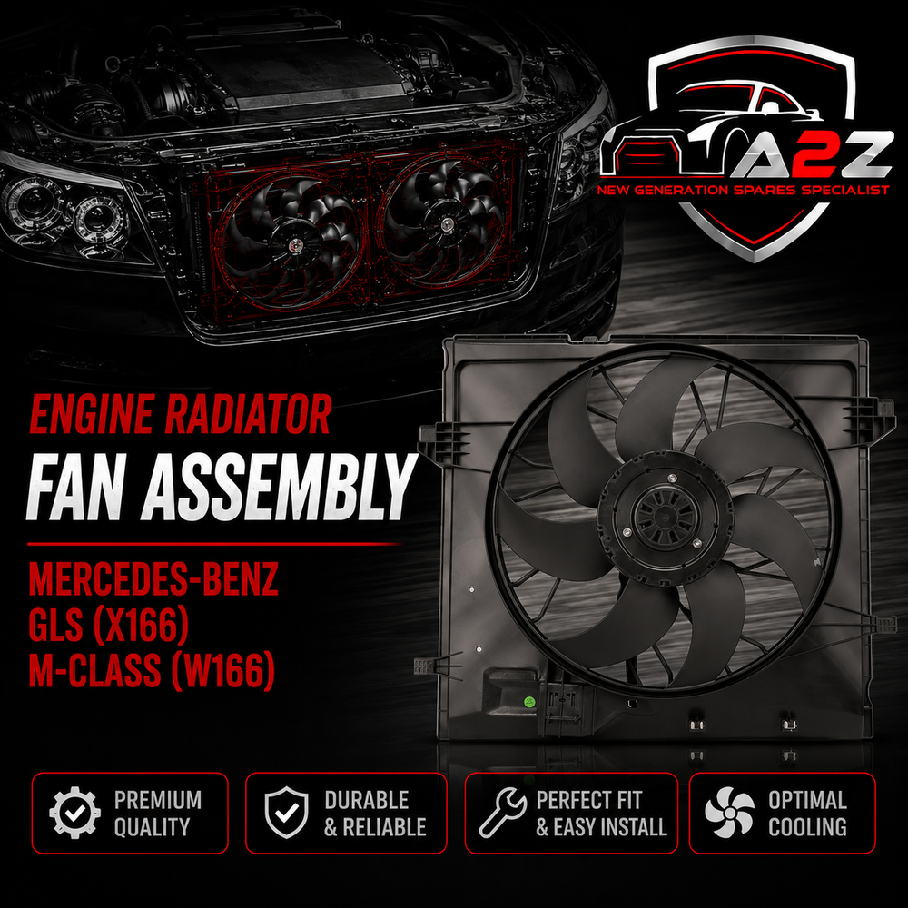 Engine Radiator Cooling Fan Assembly 0999062400 & 0999060700 & 0999062400 Compatible With MERCEDES-BENZ GLS (X166) M-CLASS (W166)
