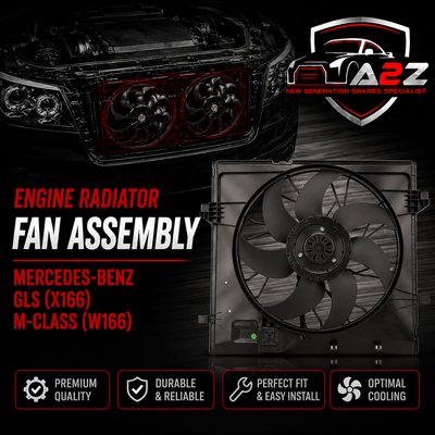 Engine Radiator Cooling Fan Assembly 0999062400 & 0999060700 & 0999062400 Compatible With MERCEDES-BENZ GLS (X166) M-CLASS (W166)