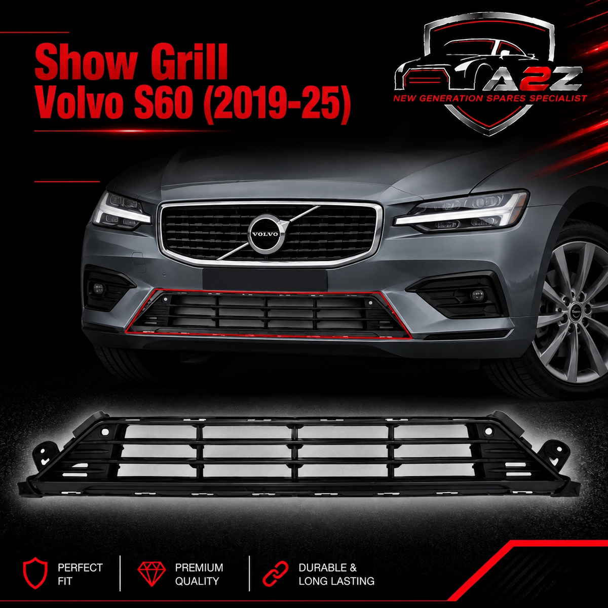 Show Grill 32293970 Compatible With Volvo S60 (2019-25)