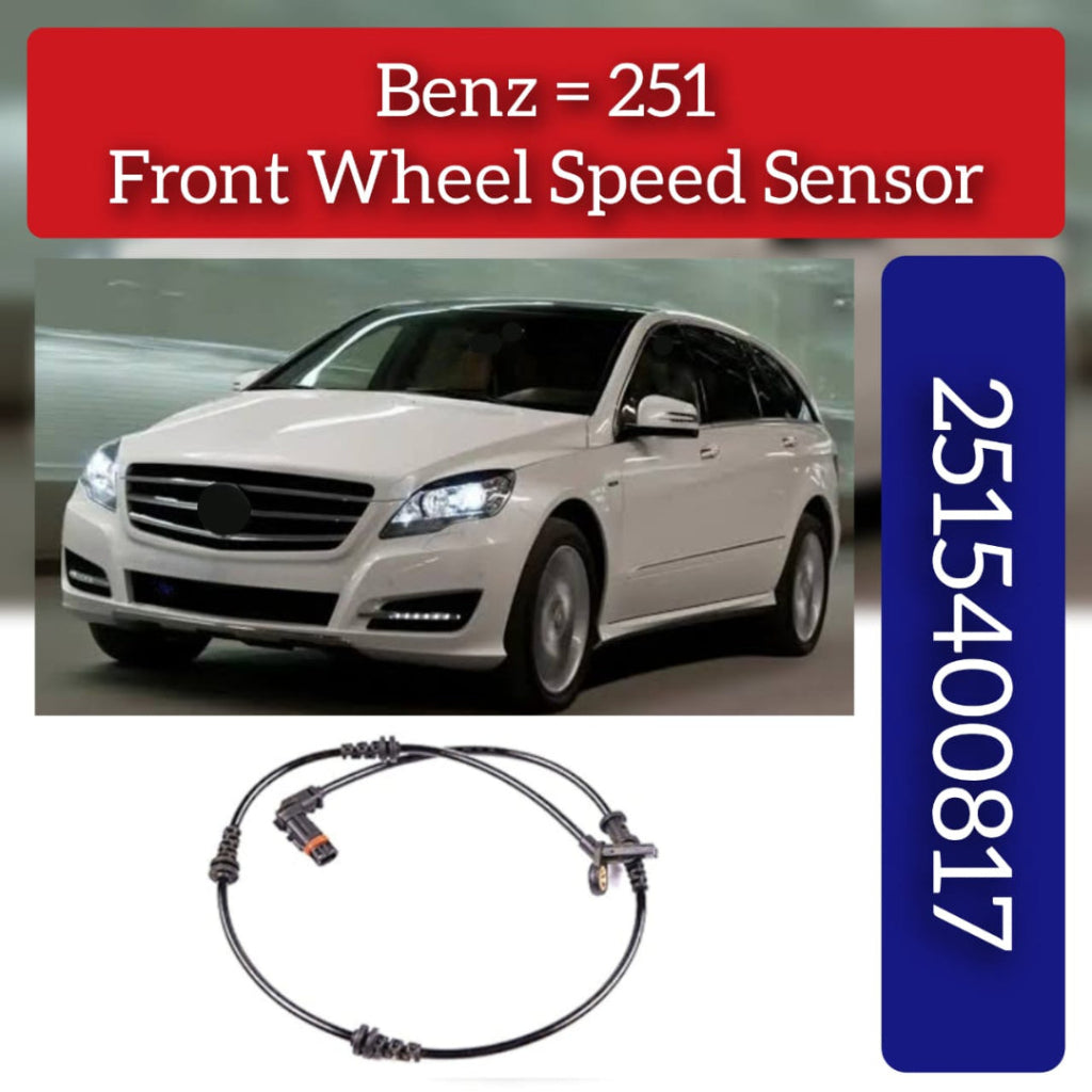 Front Left/Right ABS Wheel Speed Sensor A2515400817 A2514403737 A2514404937 A2514408013 A2515401117 A2519055700 A2545400817 Compatible With MERCEDES-BENZ R-CLASS W251