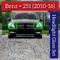 Front Headlight Glass Compatible with  MERCEDES BENZ R-CLASS W251 2010-2016