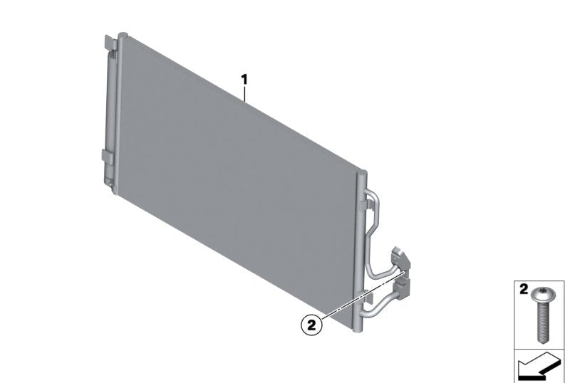 AC Condenser 64506804722 Compatible with BMW 3 Series (F30, F80) 3 Series Gran Turismo (F34) i8 (I12)