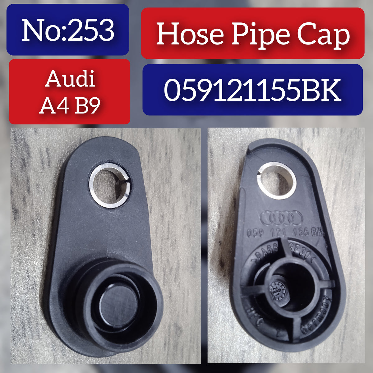 Hose Pipe Cap 059121155BK 059121155AH 059121155AL 059121155R For AUDI A4 Tag-H-253