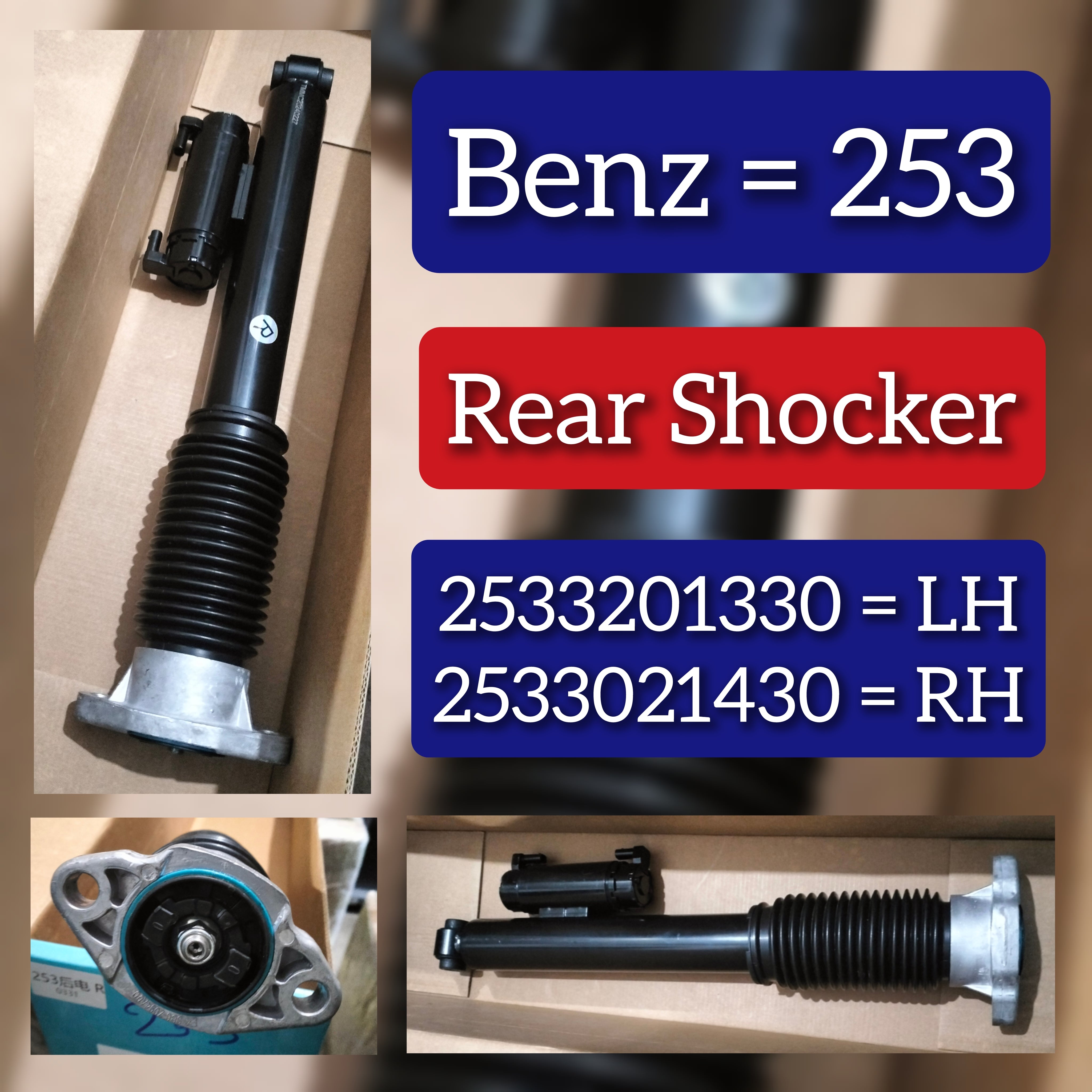 Rear Left   Air Suspension Electric Shock Absorber Strut 2533201330 Compatible With MERCEDES-BENZ GLC X253