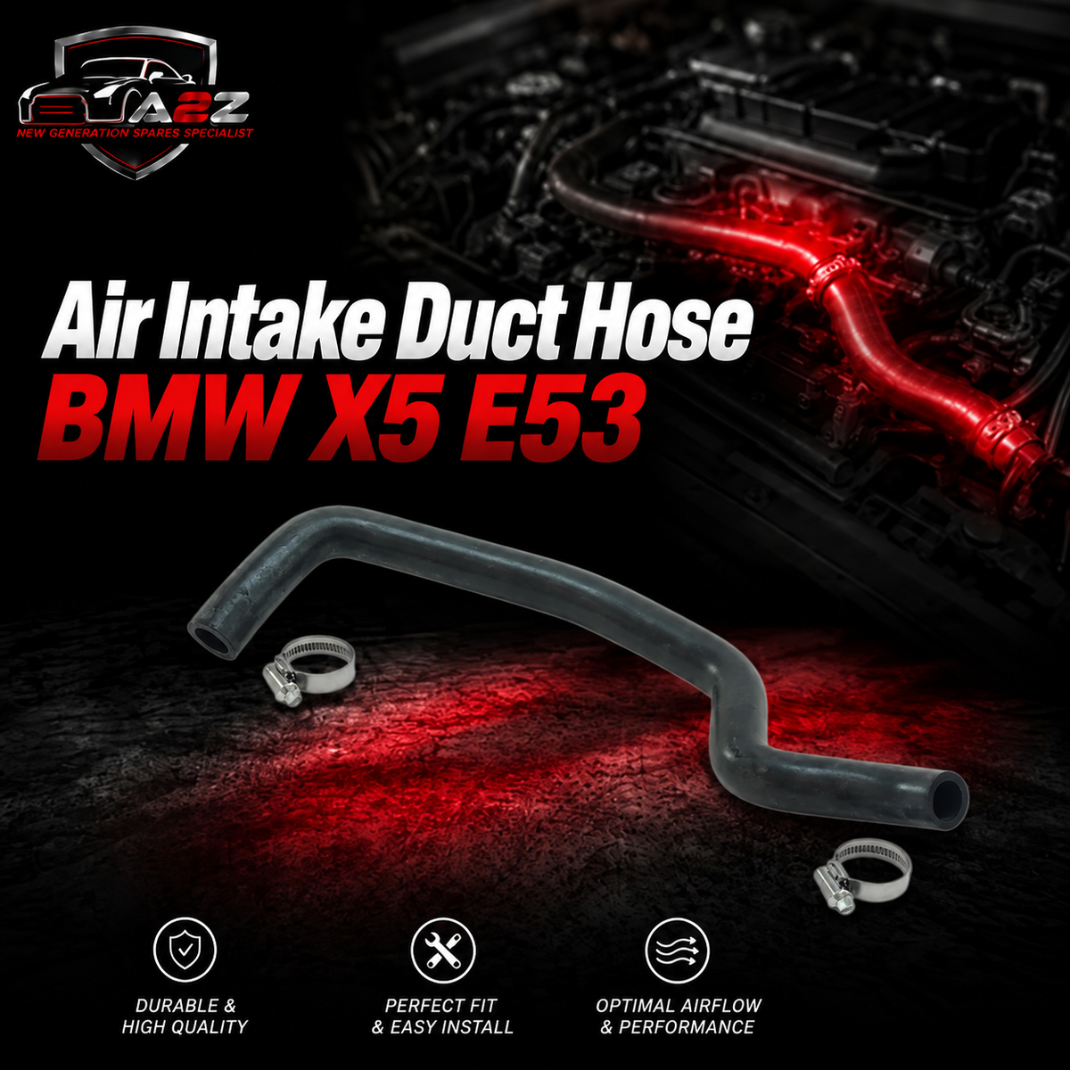 Air Intake Duct Hose 11151705257 11157556837 Compatiible With BMW X5 E53