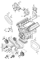 Timing Belt 94973 057109119D 059109119D Compatible With AUDI A8 D3 (4E2, 4E8) | A8 / S8 | A8L (DAYCO)