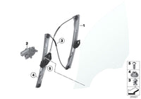 Front Right Power Window Regulator 51337281886 Compatible with BMW 3 (F30, F80)