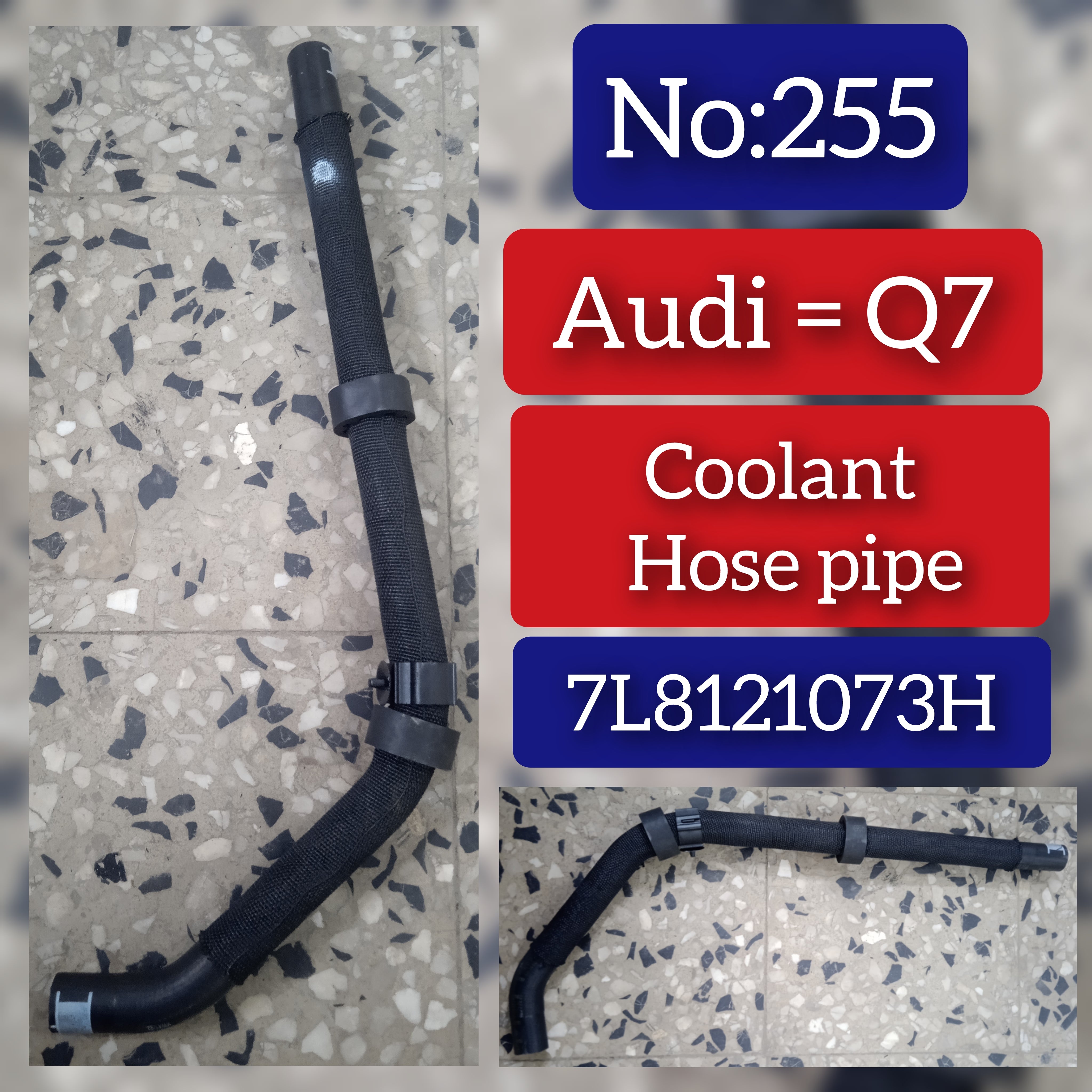 Coolant Hose Pipe 7L8121073H For AUDI Q7 Tag-H-255
