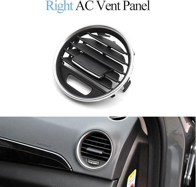 Black Ac Vent Grille Left 2048306254 -1 & Right 2048306254 -1 Compatible With MERCEDES BENZ C-CLASS W204 2007-2011