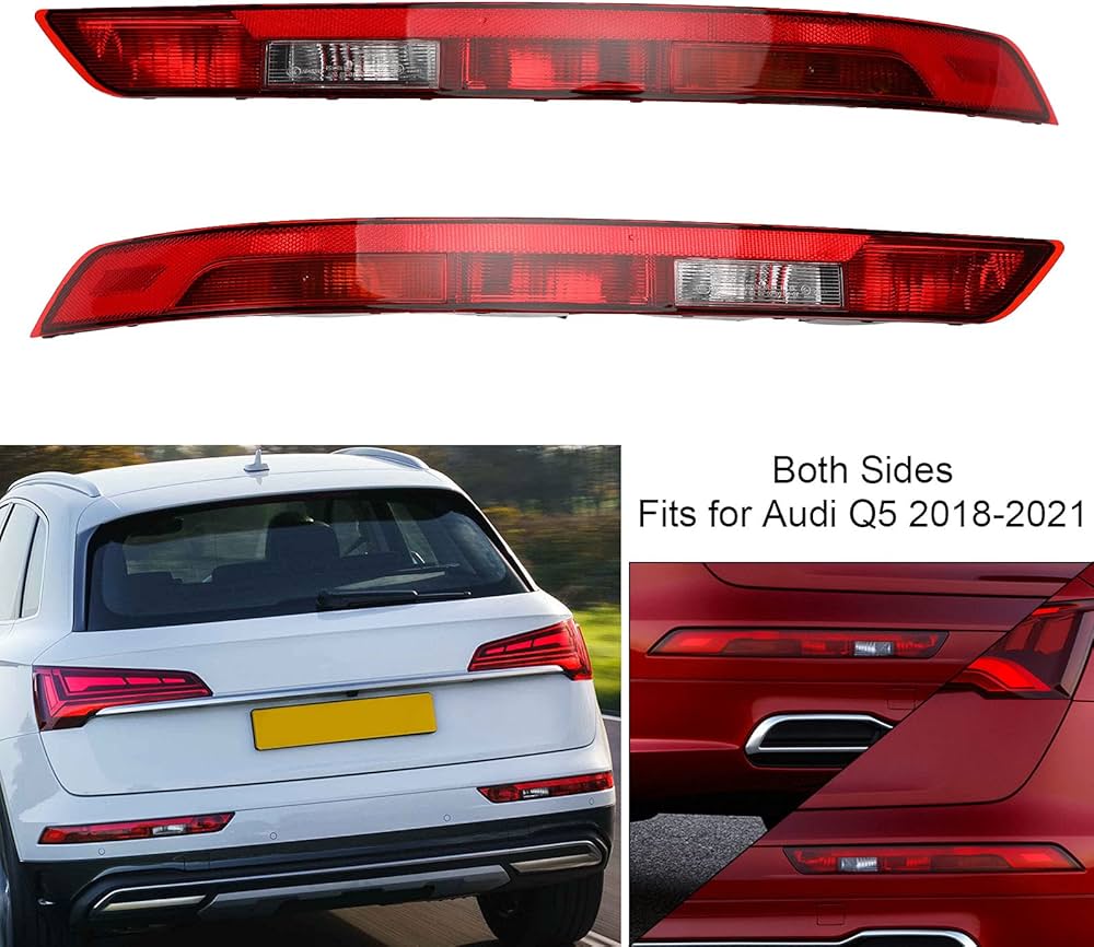 Rear Bumper Reflector Compatible With AUDI Q5 FYB, FYG   Rear Bumper Reflector Left 80A945069 & Right 80A945070 Tag-RB-152