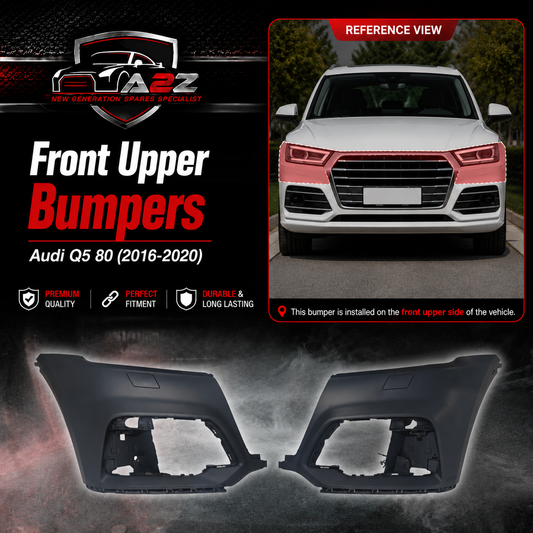 Front Upper Bumpers Left 80A807107E & Right 80A807108E Compatible With Audi Q5 80 (2016-2020) Tag No.100B