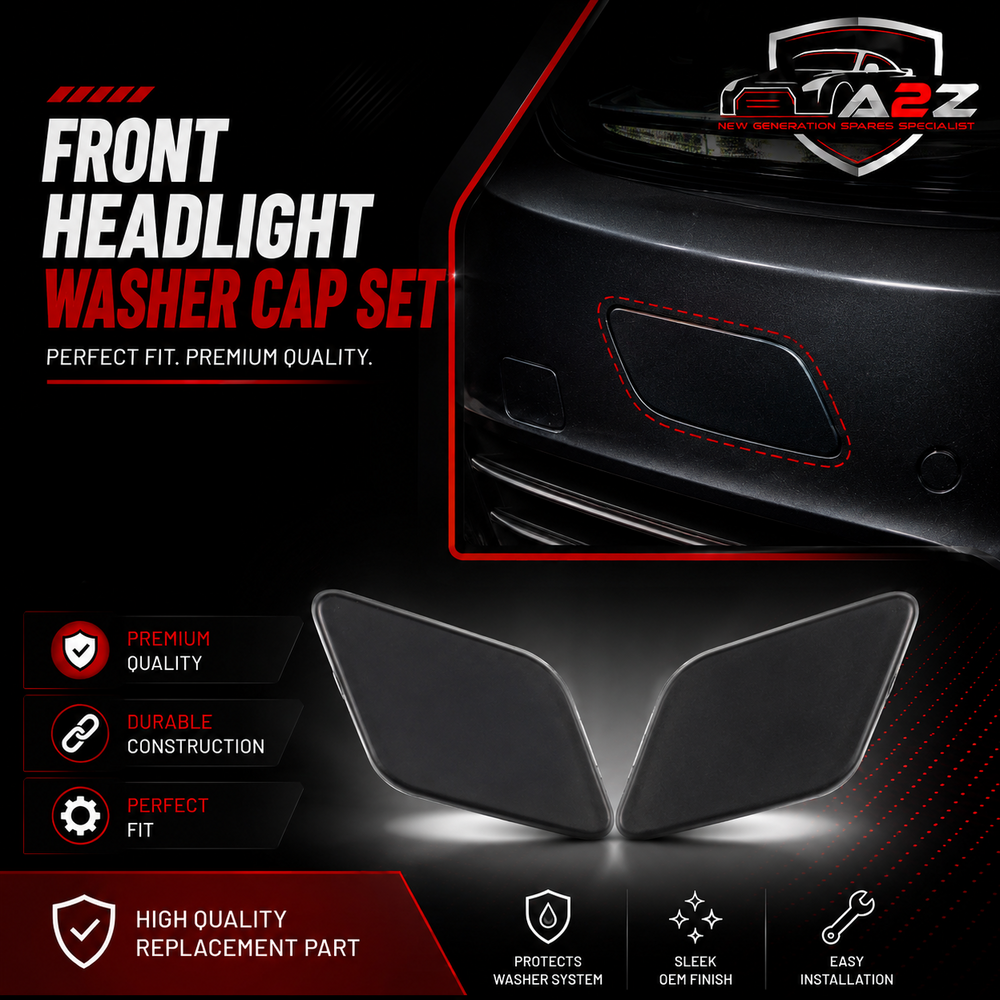 Front Headlight Washer Cap Set Left 39886377 & Right 39886397 Compatible With Volvo S40 (2008-13)