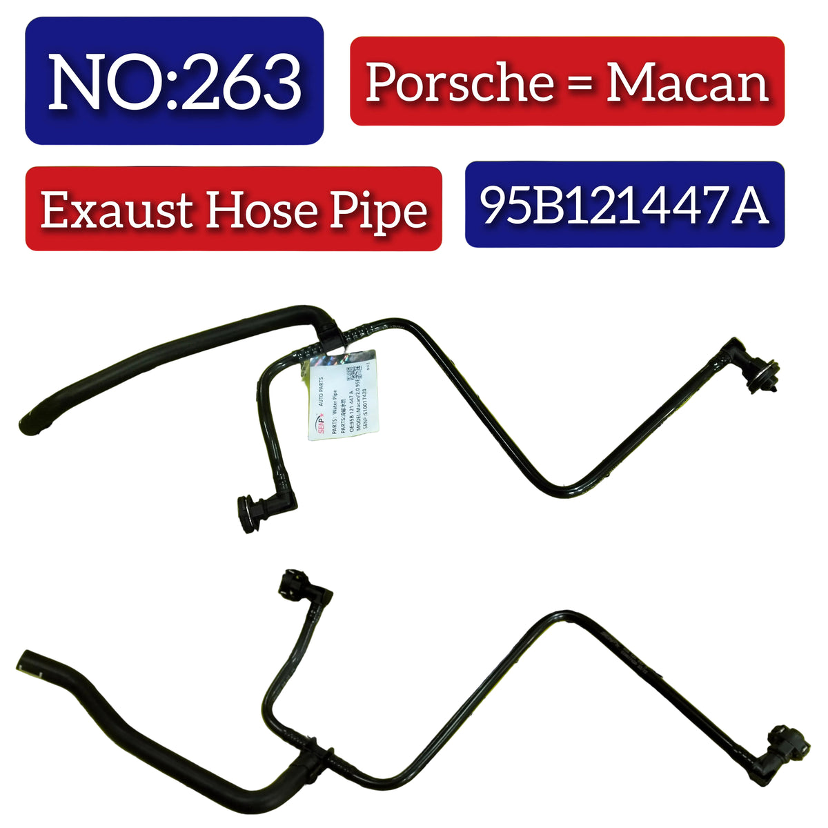 Coolant Hose Pipe 95B121447A Compatible with Porsche Macan Tag-H-263