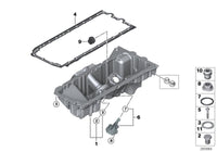 Oil Pan 11137556663 7556663 Compatible With BMW 5 Series  F10 & 7 Series F01, F02, F03, F04 Tag-OP-15