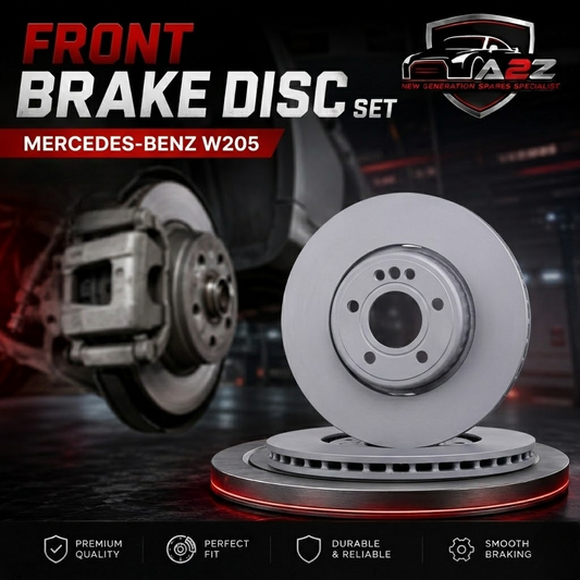 Front Brake Disc Set A0004212512 Compatible With MERCEDES-BENZ C-CLASS W205 &  E-CLASS W213 (ALBRO)