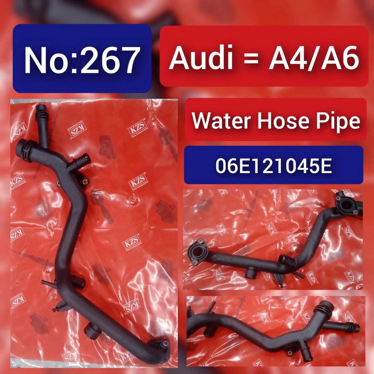 Water Hose Pipe 06E121045E Compatible with BMW A4 A6 Tag No.267
