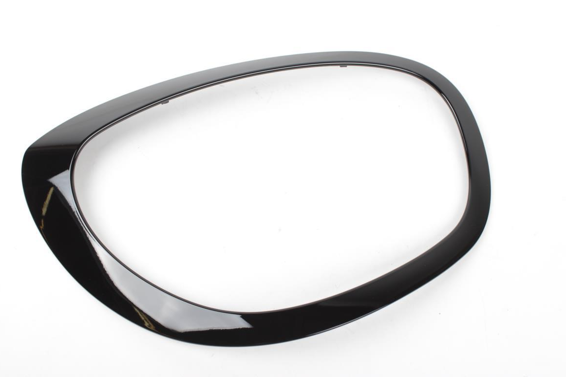 Headlight Chrome Bezel Ring Trim Left 51138739351 & Right 51138739352 Compatible With MINI F60 (Glossy Black 2016-2021)