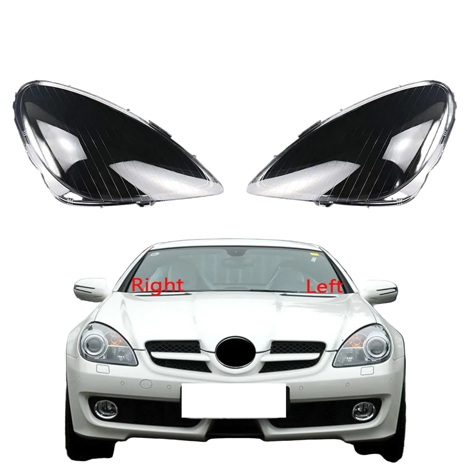 Front Headlight Glass Compatible with MERCEDES BENZ SLK-Class (R171) 2004-2010