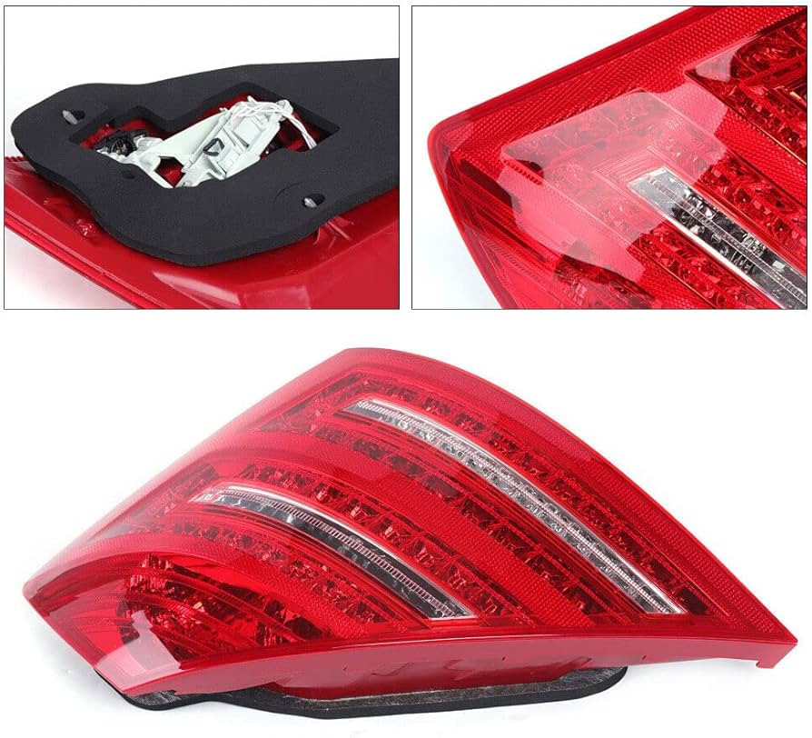 Tail Light Rear Lamp Compatible With MERCEDES-BENZ S-CLASS (W221) (2007-2009) Tail Light Rear Lamp Left 2218200366 & Right 2218200466 Tag-TLM-104