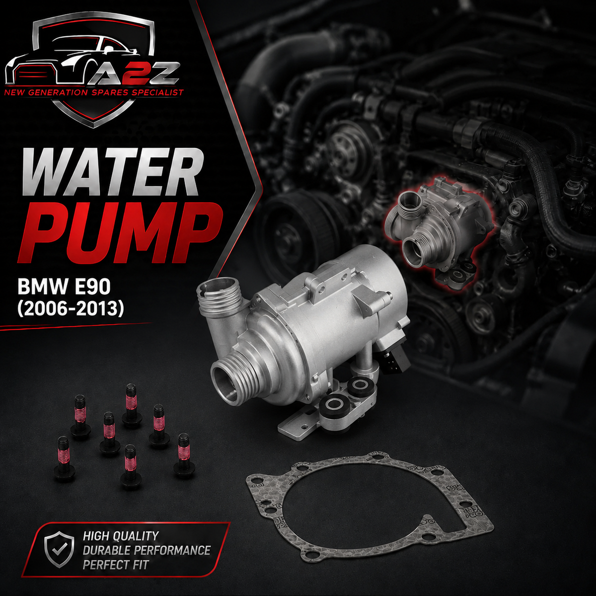 Water Pump 11517586925 11517521584 11517546994 11517563183 11517586924 Compatible With BMW 3Series E90 5 Series E60,X1 E84,X5 E70 Tag-W-36
