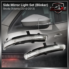 Side Mirror Light Set (Blinker) Left 3T0949101 & Right 3T0949102 Compatible With Skoda Octavia (2010-2013) Tag No.156