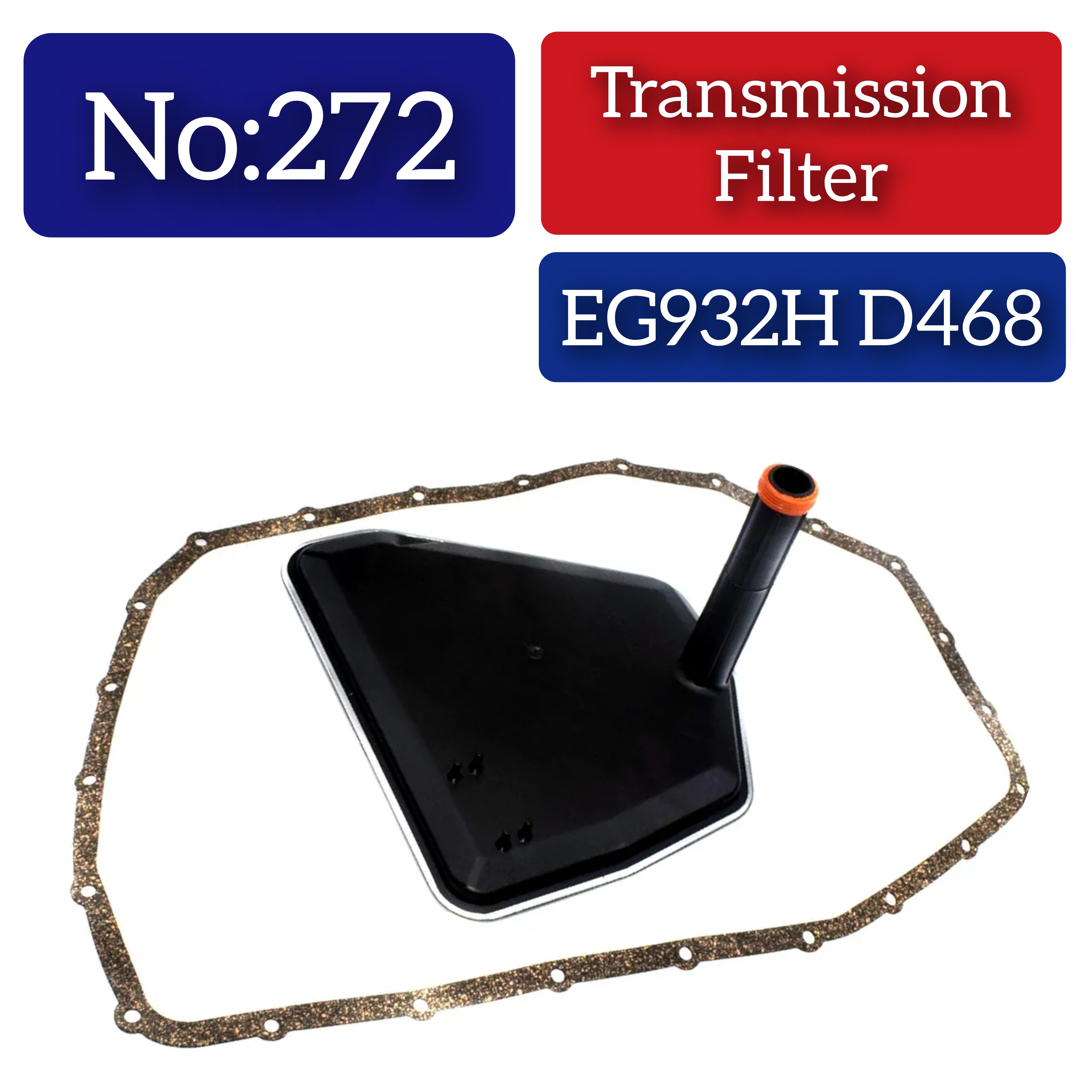 Transmission Filter  EG932HD468 & 09L325429 &  HX164D Compatible With AUDI A6 C6 (4F2) | A6 / S6 & A8 D3 (4E2, 4E8) | A8 / S8 | A8L & VW PHAETON (3D1, 3D2, 3D3, 3D4, 3D6, 3D7, 3D8, 3D9) Tag.272