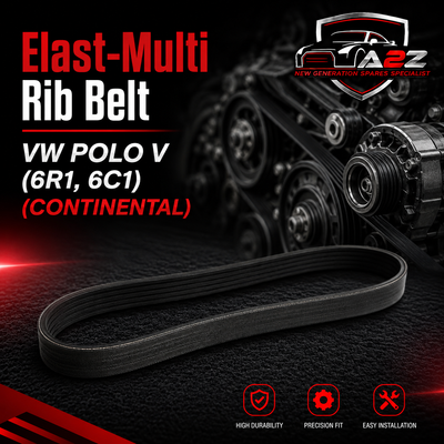 ELAST-MULTI-RIB BELT 6PK989 04C260849E Compatible With VW POLO V (6R1, 6C1) (CONTINENTAL)