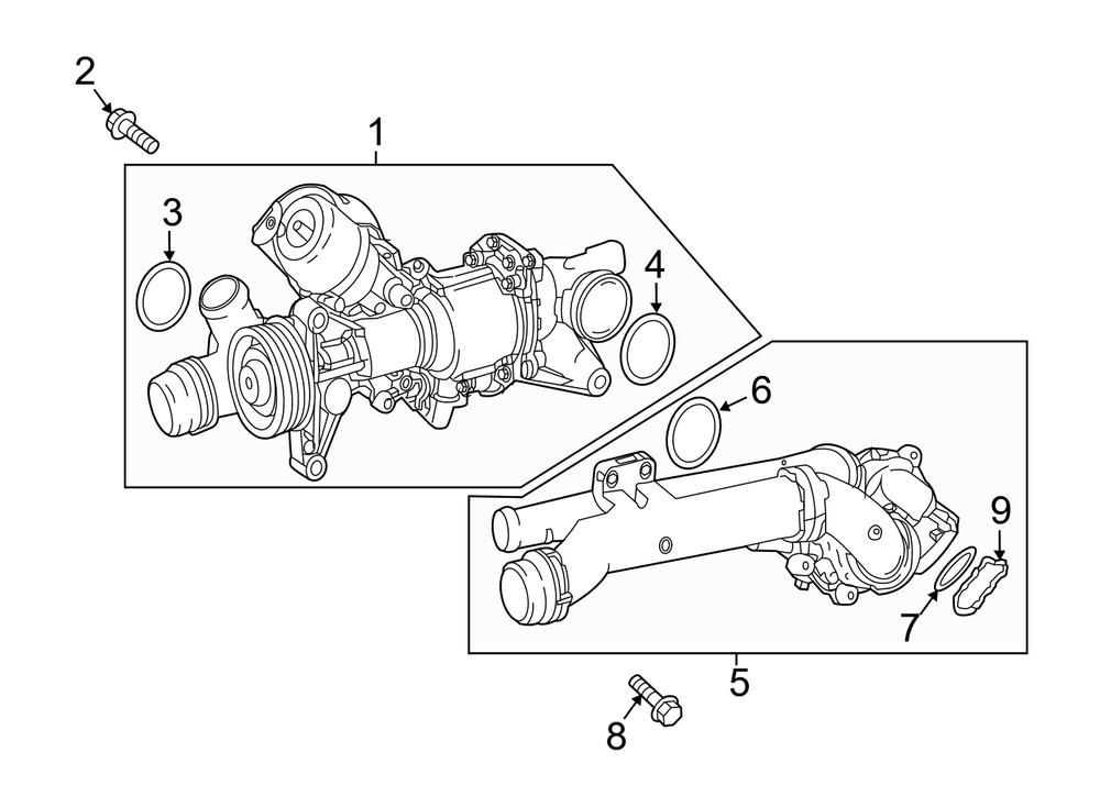 Elbow (Thermostat) 2742000715 2742003400 Compatible With MERCEDES-BENZ C-CLASS W205 & E-CLASS W212 W213 Tag-E-25