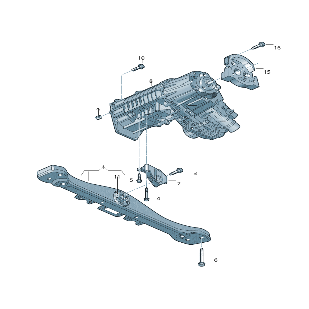 Rear Transmission Gearbox Mount 7L0399249B 7L6399225F 7L6399225Q Compatible With AUDI Q7 4LB