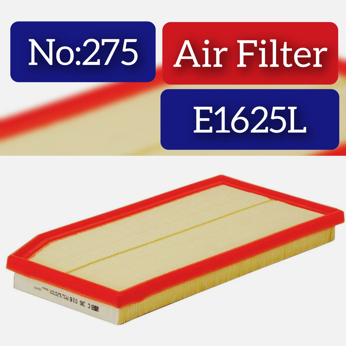 Air Filter E1625L & 2640940100 &  LX4872 Compatible With MERCEDES-BENZ C-CLASS (W205) &E-CLASS (W213) Tag No.275