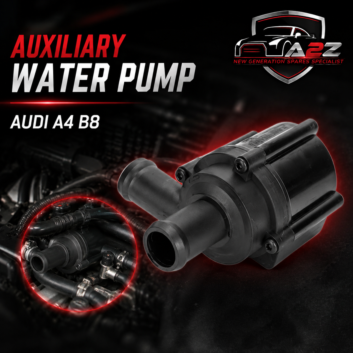 Auxiliary Water Pump 06D121601 059121012B Compatible With AUDI A4 B8 (8K2) | A4 / S4 & A6 C7 (4G2, 4GC) | A6 / S6 & A7 Sportback (4GA, 4GF) | A7 / S7 & A8 D4 (4H2, 4H8, 4HC, 4HL) | A8 / S8 | A8L Tag  No.20