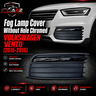 Fog Lamp Cover Without Hole Chromed 6RF853665 Compatible With VOLKSWAGEN VENTO (2015-2018)
