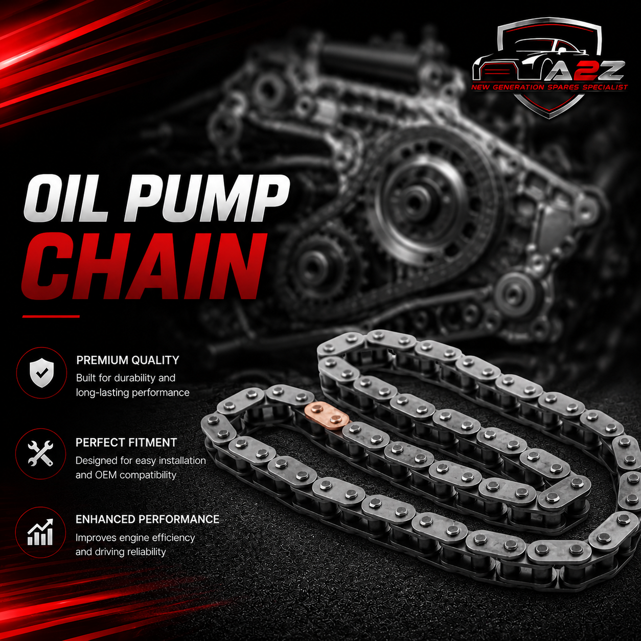 Oil Pump Chain 06F115230 Compatible With Audi A6/A8