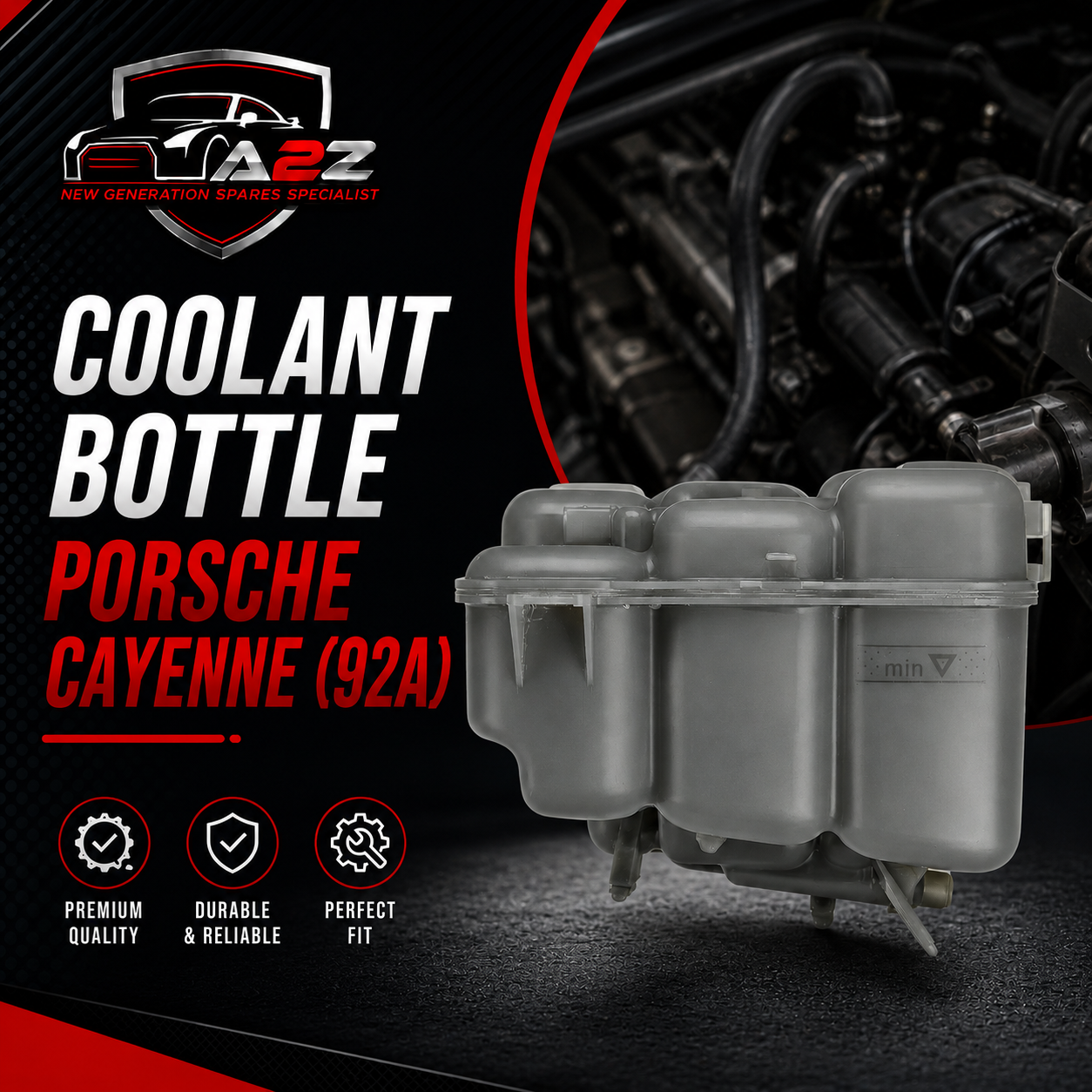Coolant Bottle 7P0121407B 7P0121407 95810615100 95810615102 Compatible With  PORSCHE CAYENNE (92A) Tag-B-74