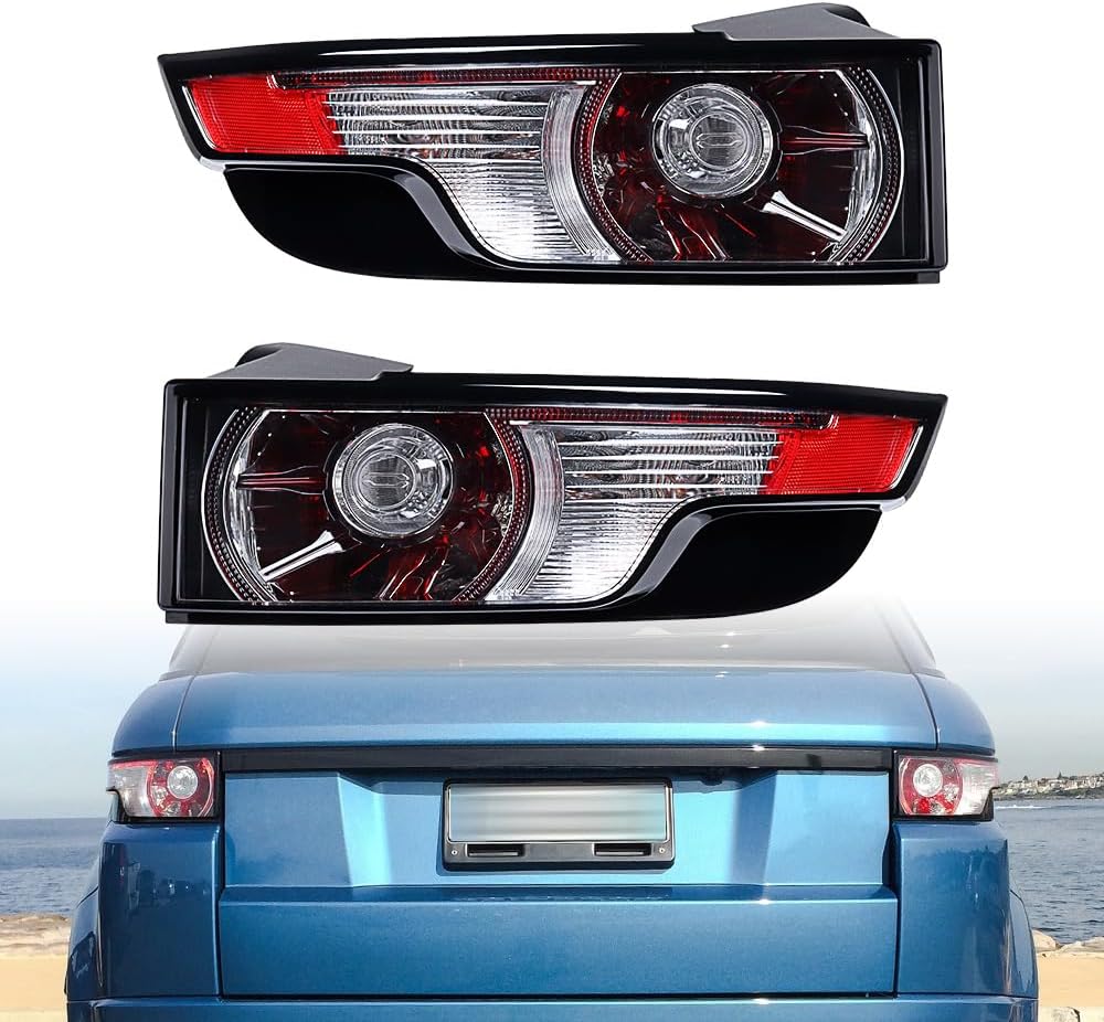 Tail Light Rear Lamp Compatible With LAND ROVER RANGE ROVER EVOQUE (L538) (2012-2015) Tail Light Rear Lamp Left LR074813 LR025147 & Right LR074796 LR025146 Tag-TLR-09