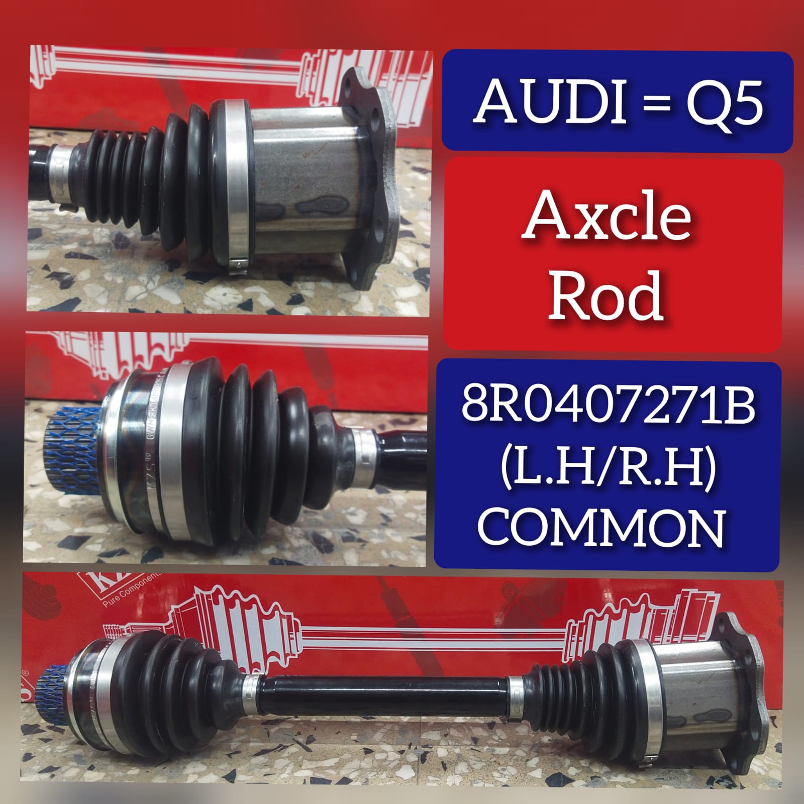 Front Common (Left & Right )Axle Shaft 8R0407271B Compatible With AUDI Q5 (8RB) (Pack Of 1)