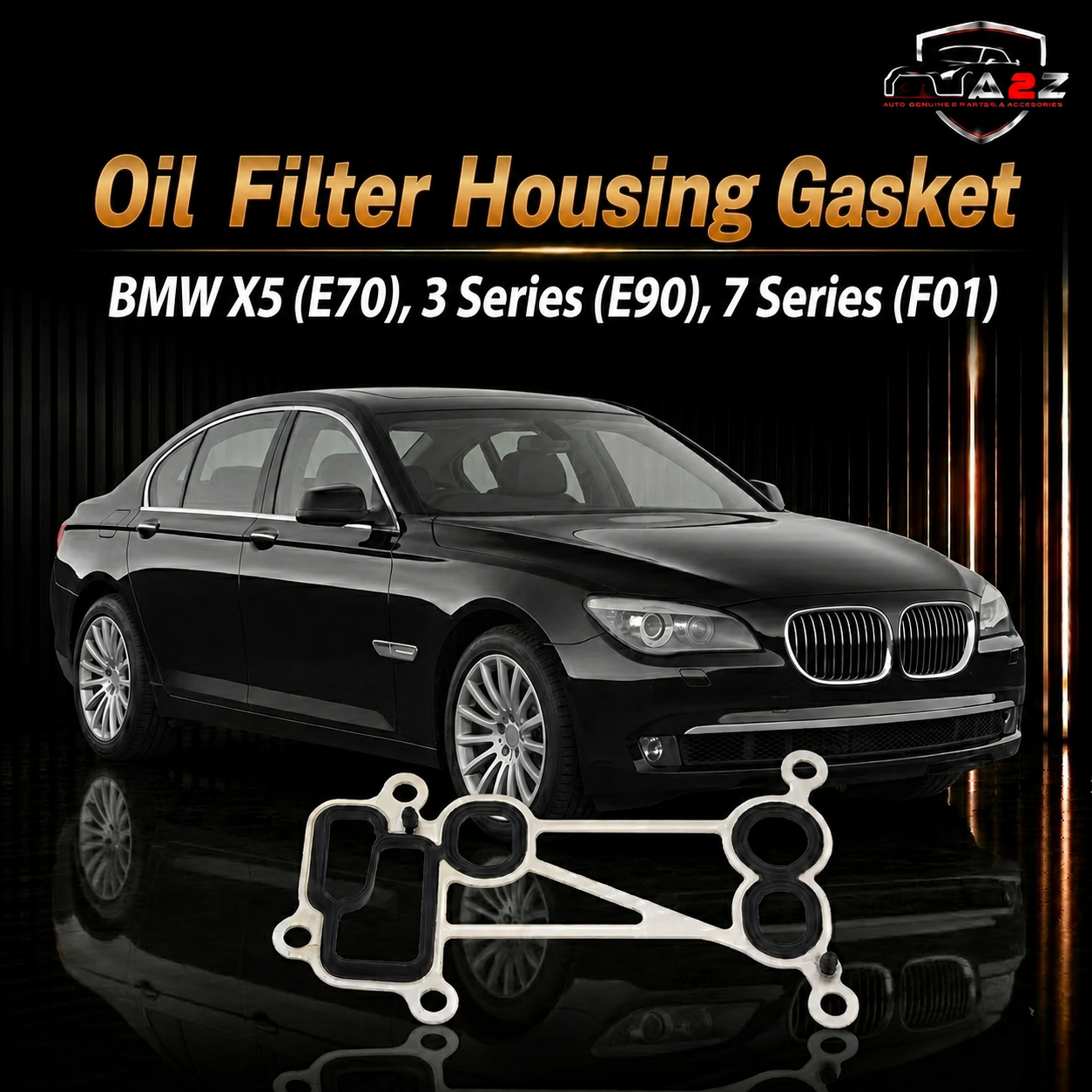 Oil Filter Housing Gasket 11428513448 Compatible With BMW X5 (E70), 3 Series (E90), 7 Series (F01)