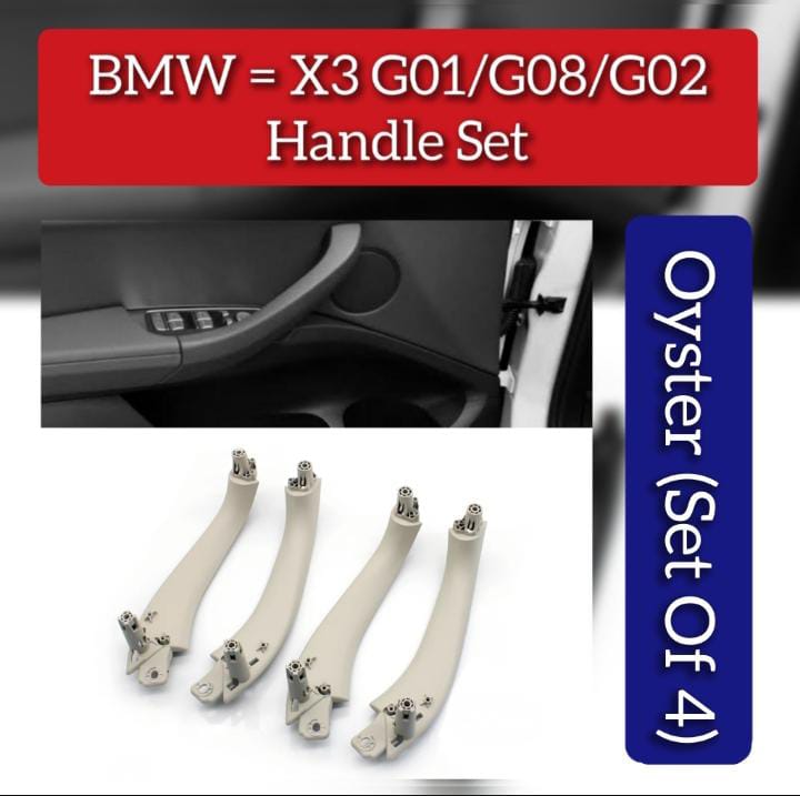 Inner Door Inside Pull Handle Set Oyster 51427487057 51427487058 Compatibale With BMW X3 X4   G01 G08 F97 G02 F98